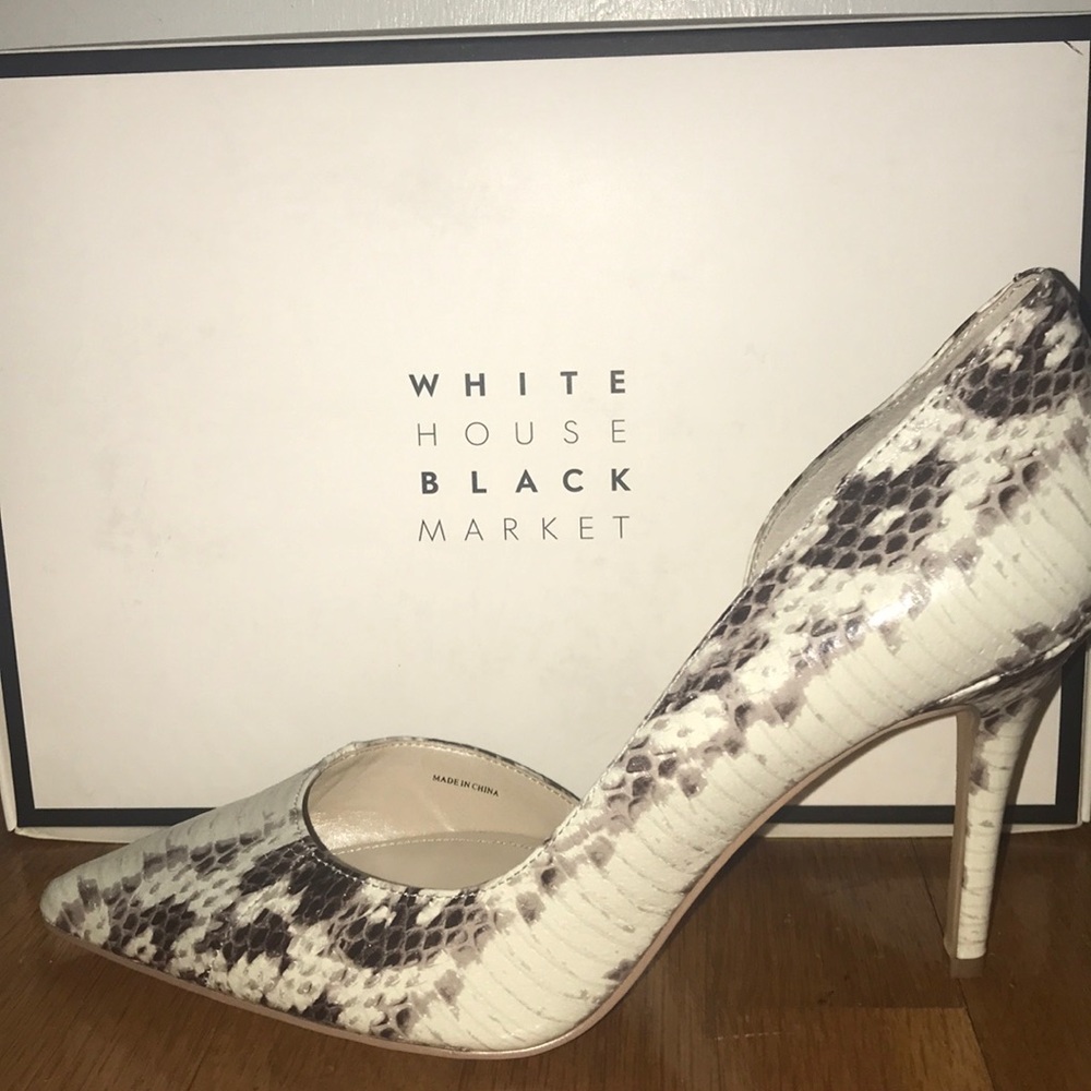 Snake Print White House Black Market Pump
